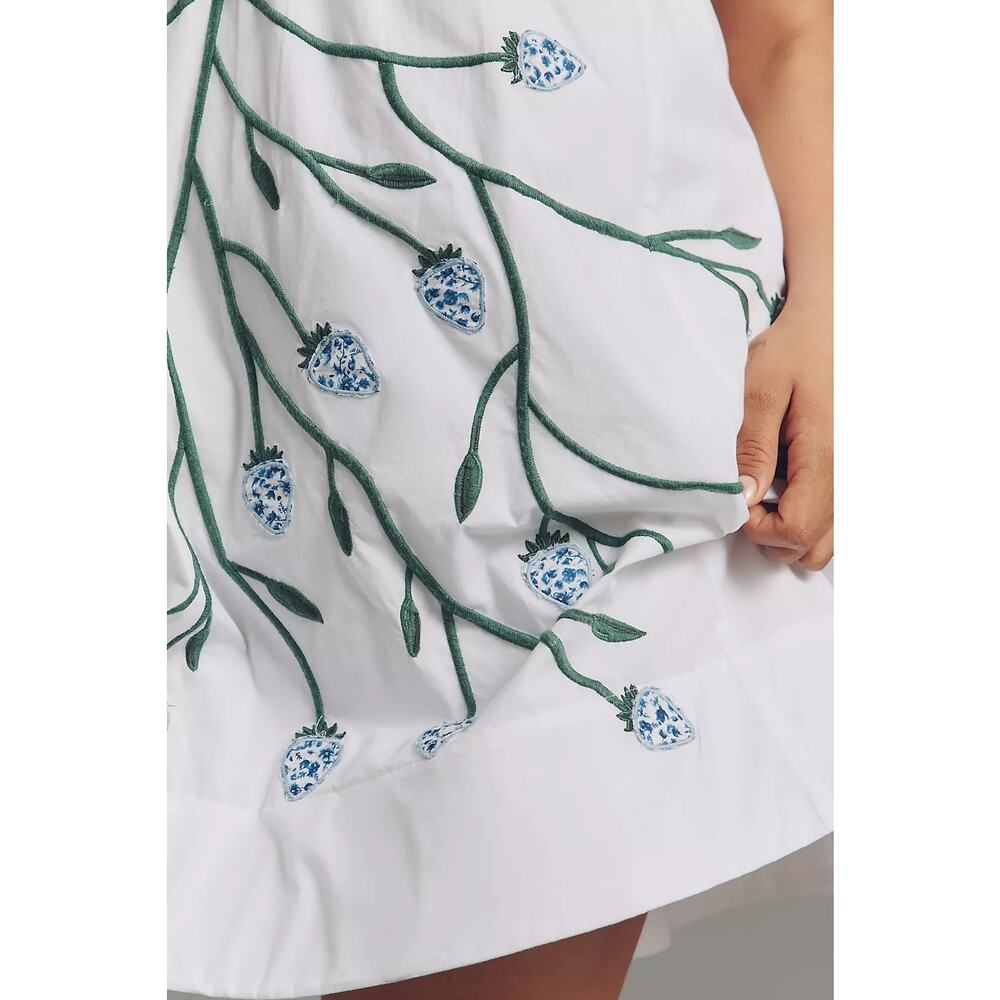 NWT Anthropologie Maeve Cotton Sleeveless V-Neck Mini Babydoll Dress $188 Sz 2X - Picture 2 of 6